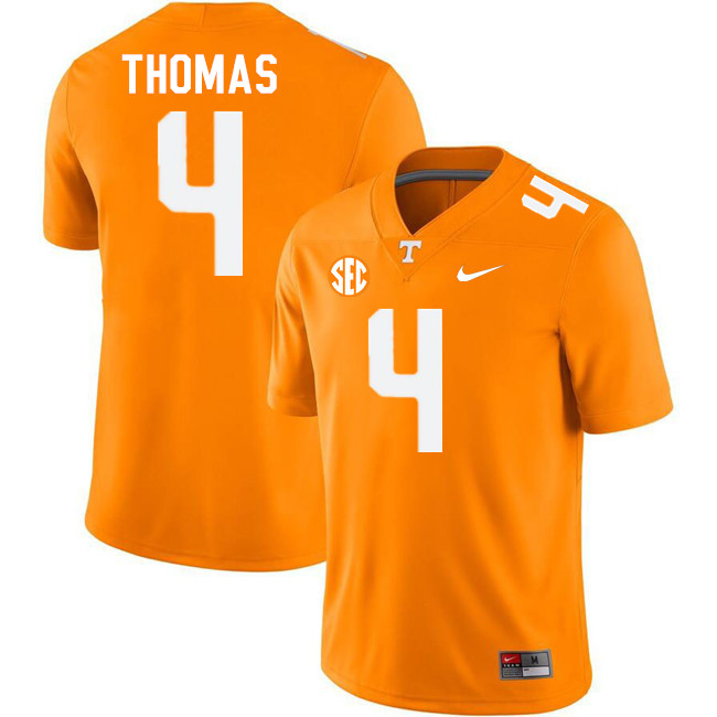 Men #4 Jourdan Thomas Tennessee Volunteers College Football Jerseys Stitched-Orange